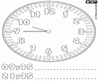 09:45 e 21:45, sono le dieci meno un quarto del mattino o della sera, l'orologio indica le nove ore e quarantacinque minuti