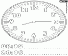 08:15 e 20:15, ora sono le otto e un quarto del mattino o della sera in base all'orologio: le lancette de un orologio analogico e i numeri corrispondenti in un orologio digitale