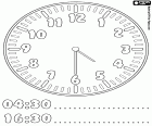 04:30 e 16:30, l'orologio indica che sono le quatro e mezza nel mattino o nel pomeriggio