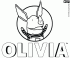 Il logo di Olivia con il volto felice della maialina, il personaggio principale creato da Ian Falconer