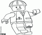 Emmet con il suo casco di lavoro, un operaio edile dal film Lego