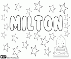 Milton, nome per bambino in inglese, ha relativa origine dentro lo stesso cognome che deriva dal toponimo "mill town" in inglese antico