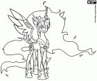 Daybreaker, la forma malvagia e corrotta di Princess Celestia, un unicorno da My Little Pony
