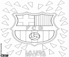 FC Barcelona, il Barça ha vinto il titolo di campione de La Liga 2017-2018. Questo è il titolo di 25 per il Barça in tutta la storia della massima categoria del calcio professionistico spagnolo