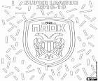 PAOK di Salonicco, il campione della Super League 2018-2019, il miglior campionato professionale di gioco del calcio in Grecia
