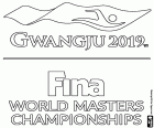Logo dei Campionati mondiali di nuoto, Gwangju 2019. I Campionati mondiali si terrà dal 12-28 luglio 2019 in Gwangju, Corea del sud