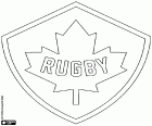Logo della squadra Nazionale di Rugby del Canada. Hanno i soprannomi di Canucks e Les Rouges