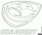Logo della squadra nazionale statunitense di rugby, conosciuta con il soprannome di The eagles, le aquile