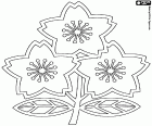 Logo con tre fiori di ciliegio, simbolo della squadra nazionale giapponese di rugby che ha il soprannome di The Brave Blossoms, i fiori coraggiosi