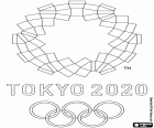 Una pagina da colorare con il logo ufficiale dei Giochi Olimpici di Tokyo 2020. A causa della pandemia di coronavirus Covid-19, i Giochi Olimpici di Tokyo 2020 sono stati posticipati e infine tenuti nella capitale giapponese dal 23 luglio all'8 agosto 2021.