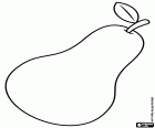 Un disegno di base di una pera. Un disegno di base di una pera. La pera bianca, una varietà della pera europea, Pyrus communis