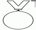 Una medaglia vuota da personalizzare. Questa medaglia viene assegnata ai partecipanti o ai primi tre classificati in un evento sportivo. Le medaglie classiche sono l'oro per il vincitore, l'argento per il secondo posto e il bronzo per il terzo atleta sul podio