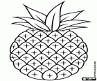 Un semplice disegno di un ananas tropicale, un frutto fragrante e dolce