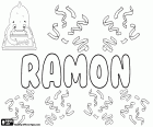 Ramón, nome maschile in spagnolo, derivato dal nome germanico Raginmund come Raimundo. Ramon, nome per bambino in catalano, come Raimon