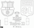 La finale di UEFA Women's Champions League 2021-2022 tra FC Barcelona e Olympique Lyonnais, sabato 21 maggio 2022, allo Juventus Stadium di Torino, Italia