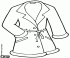 Un cappotto lungo per donna con colletto a camicia e cintura annodata