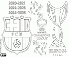 Il Barça ha mantenuto il titolo di UEFA Women's Champions League nella stagione 2023-2024, dopo aver battuto per la prima volta l'Olympique Lyonnais per 2-0 con gol di Aitana Bonmatí e Alexia Putellas sotto la guida dell'allenatore Jonathan Giráldez. Questo è il terzo campionato vinto dalla squadra del Barça nella massima competizione europea. Nella terza finale giocata contro il club del Lione, la finale più ripetuta della storia, i giocatori del Barça hanno ottenuto la vittoria rompendo il dom