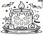 Colora Una candela di Halloween