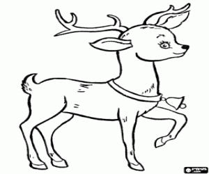 Colora Renna di Natale con campanella