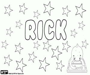 Colora Rick, nome abbreviato per ragazzo