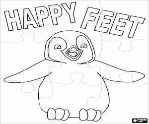 Colora Rompicapo dil pinguino Happy Feet