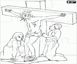 Colora Rompicapo di Gesù sulla Croce