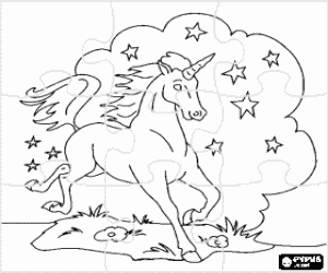 Colora Rompicapo di un unicorno