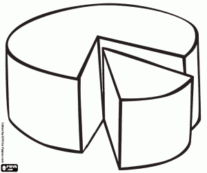 Colora Una ruota di formaggio groviera