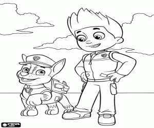 Colora Ryder e Chase, Paw Patrol