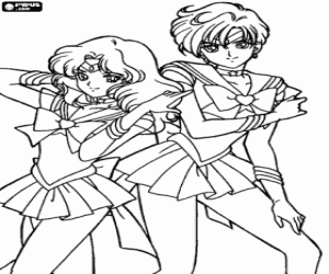 Colora Sailor Neptune e Sailor Uranus