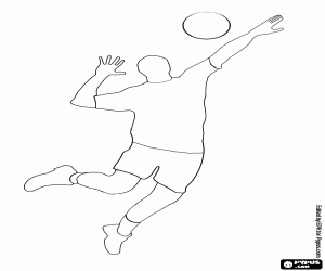Colora Il salto nel servire nella pallavolo
