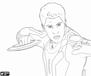 Colora Sam Flynn e un disco di luce