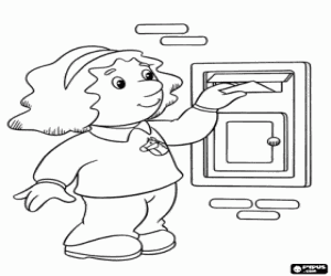 Colora Sarah inviando una lettera