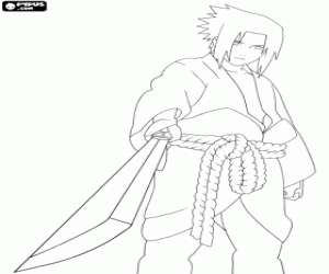 Colora Sasuke Uchiha, un ninja di Naruto