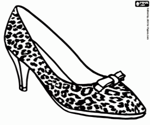 Colora Scarpa di pelle di leopardo