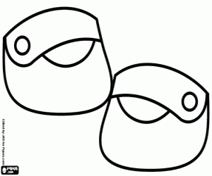 Colora Le scarpe di Cappuccetto rosso