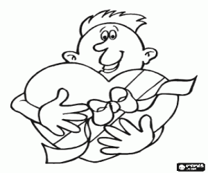 Colora Una scatola di cuore per la madre