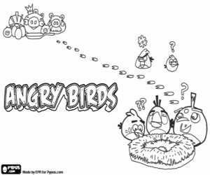 Colora Scena dal video gioco Angry Birds
