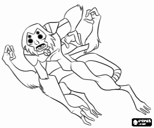 Colora ScimpaRagnoè, un alien di Ben 10 