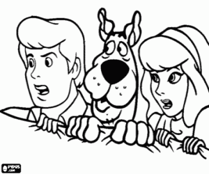 Colora Scooby-Doo, Fred e Daphne
