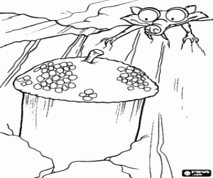 Colora Scrat e una ghianda enorme