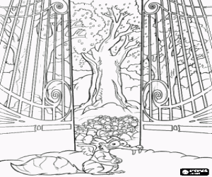 Colora Scrat e le ghiande