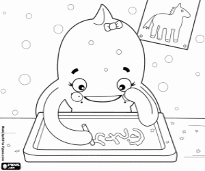 Colora Scrittura e polpo femmina Pypus