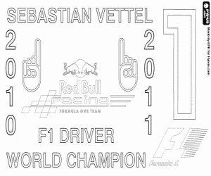 Colora Sebastian Vettel, campione 2011 F1