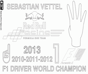 Colora Sebastian Vettel, campione F1 2013