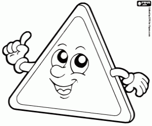 Colora Un segnale di avvertimento di pericolo