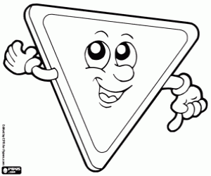 Colora Un segnale di traffico di priorità