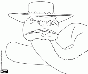 Colora Il serpente Jake da Rango