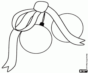 Colora Sfere di Natale con un nastro legato