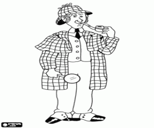 Colora Sherlock Holmes con la sua pipa